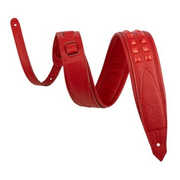 Levy's Vibrant Red Leather Strap with Red Studs