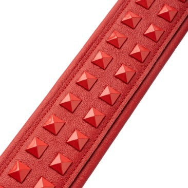 Levy's Vibrant Red Leather Strap with Red Studs
