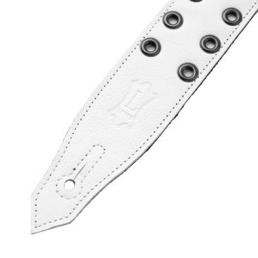 Levy's White Leather Strap with Black Eyelets