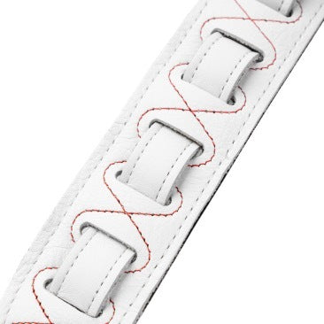 Levy's White Leather Strap with Red Studs