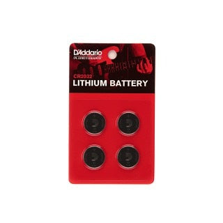 D'addario CR2032 Lithium Battery, 4-pack