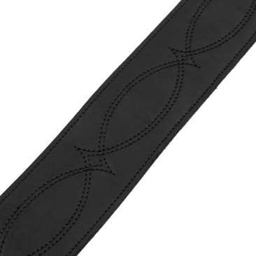 Levy's Black Crocodile Leather Guitar Strap