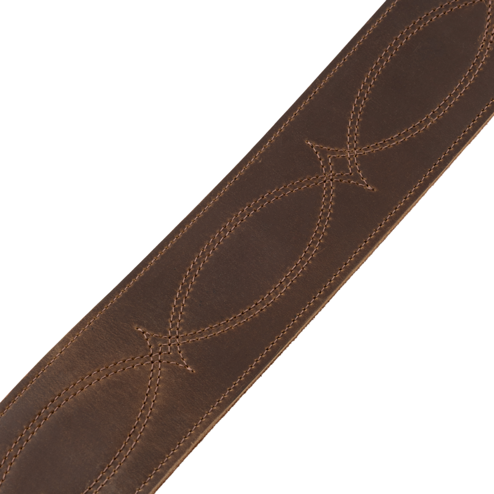 Levy's Brown/Whiskey Crocodile Leather Guitar Strap