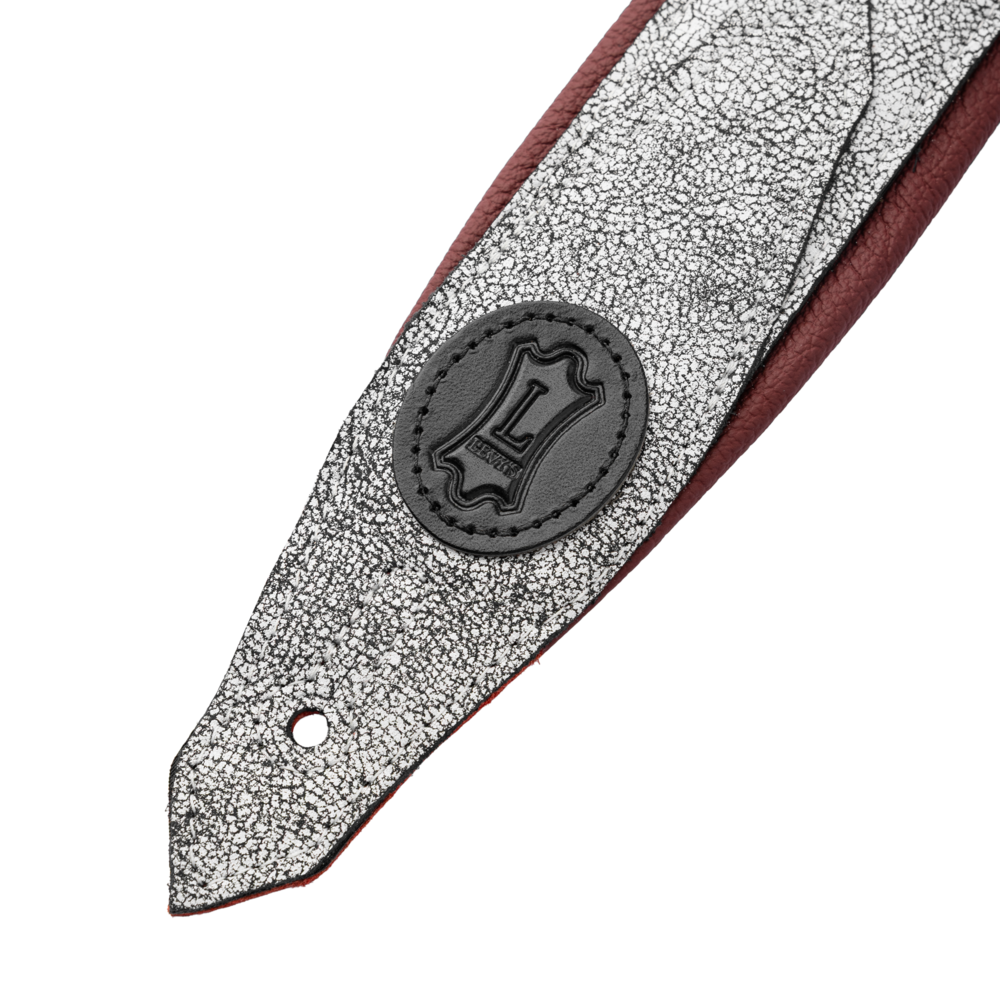 Levy's Cracked White Leather Silver Studded Strap