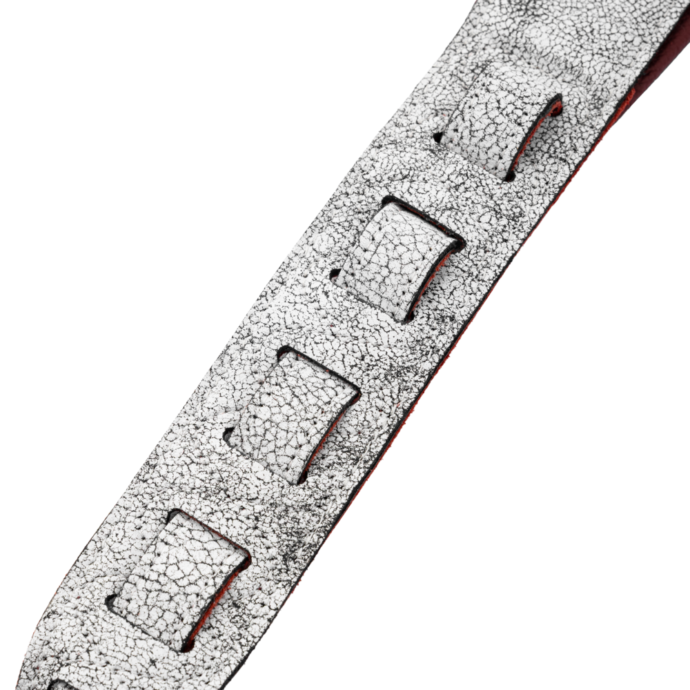 Levy's Cracked White Leather Silver Studded Strap