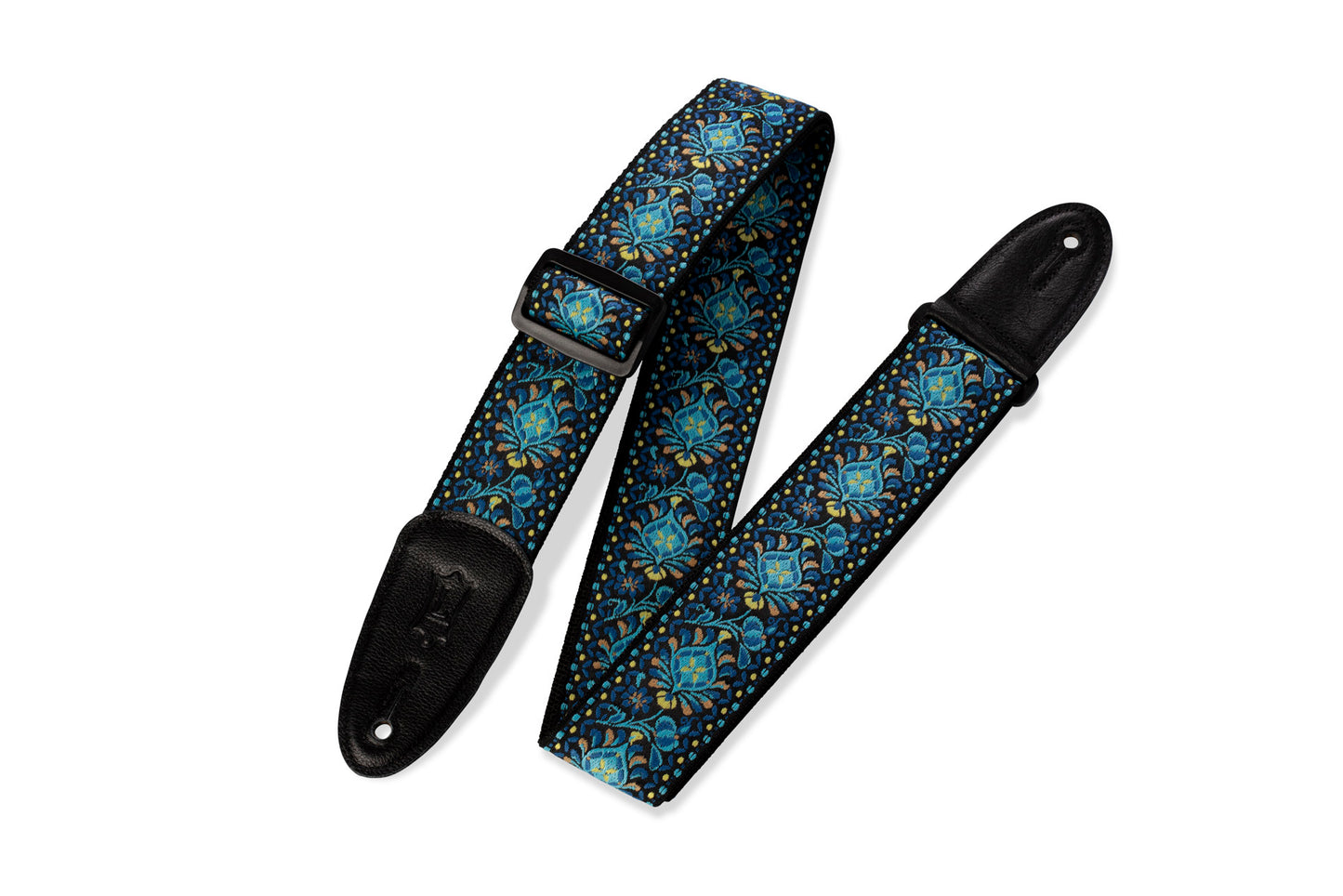 2" 60's Hootenanny Jacquard Weave Guitar Strap With Polypropylene Backing, Garme...