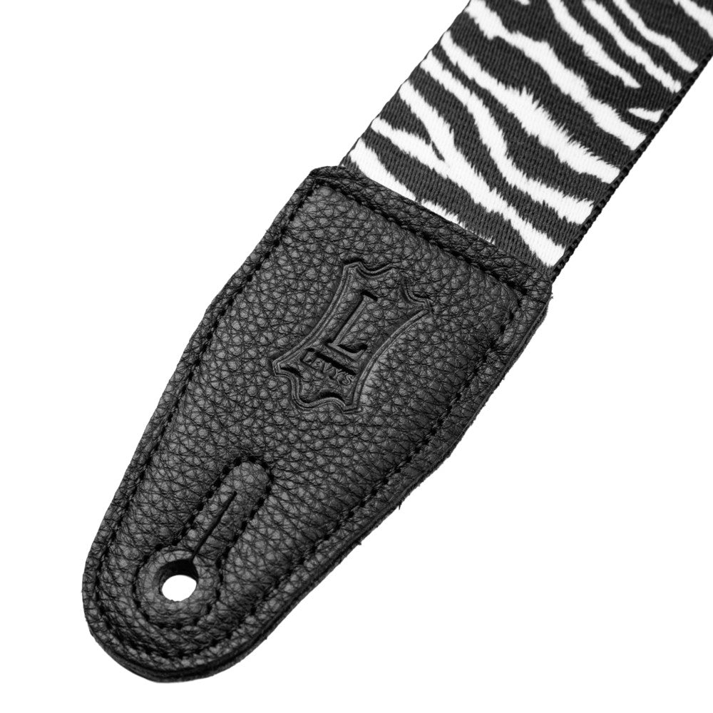 Levy's 2" Black and White Zebra Stripe Print Strap