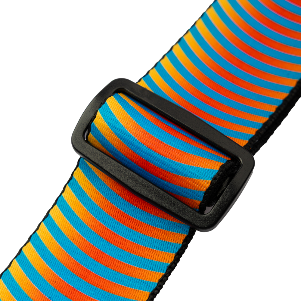 2" Levy's Orange Sonic Boom Optical Illusion Print Strap with Orange Leather End...