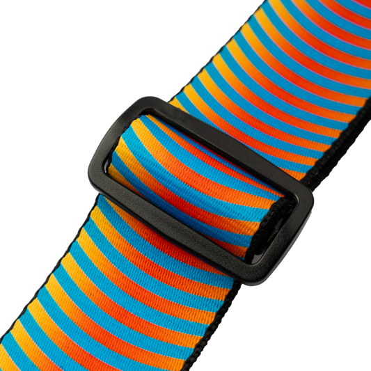 2" Levy's Orange Sonic Boom Optical Illusion Print Strap with Orange Leather End...