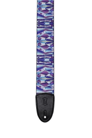 Levy's Stained Glass Guitar Strap-Kaleidoscope Purple