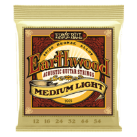 Medium Light Earthwood 80/20 Bronze Acoustic Guitar Strings 12-54 Gauge