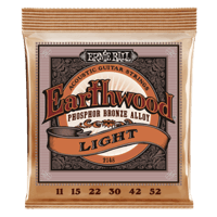 Light Earthwood Phosphor Bronze Acoustic Guitar Strings 11-52 Gauge