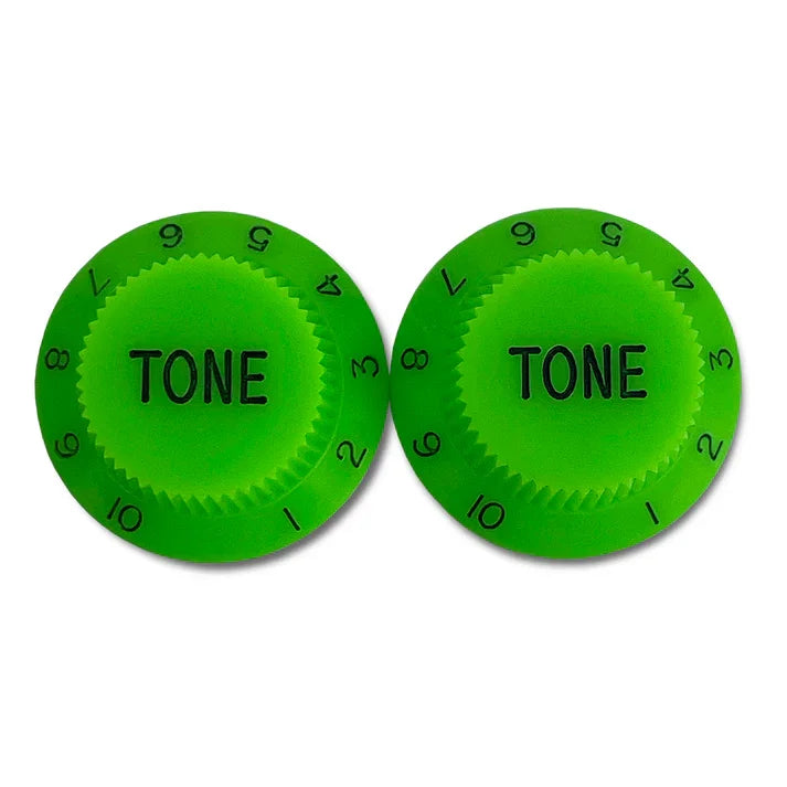 Plastic Tone Knobs for Stratocaster® - Green / Pack of 2