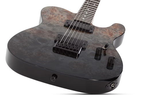 Schecter PT Standard Black Fade Burst Burl