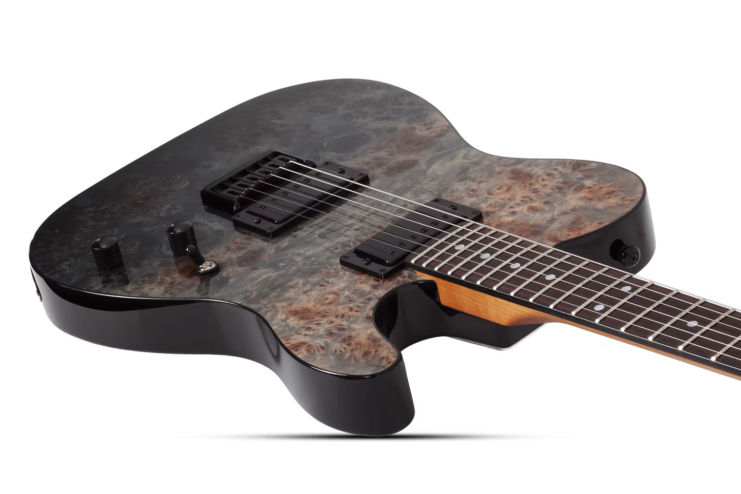 Schecter PT Standard Black Fade Burst Burl