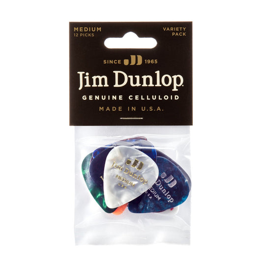 Dunlop Pick Celluloid Medium Variety Pack - 12