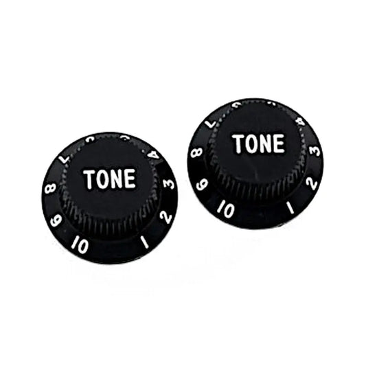 Plastic Tone Knobs for Stratocaster® - Black / Pack of 2
