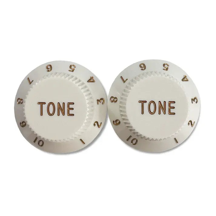 Plastic Tone Knobs for Stratocaster® - White / Pack of 2