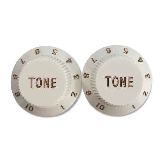 Plastic Tone Knobs for Stratocaster® - White / Pack of 2
