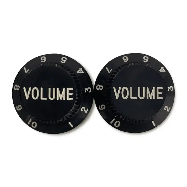 Plastic Volume Knobs for Stratocaster® - Black / Pack of 2