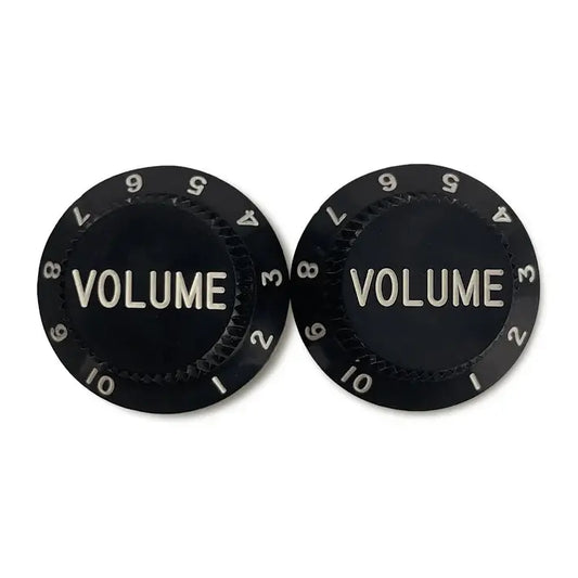 Plastic Volume Knobs for Stratocaster® - Black / Pack of 2