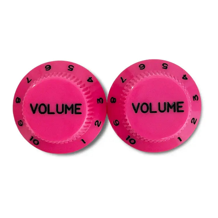 Plastic Volume Knobs for Stratocaster® - Hot Pink / Pack of 2