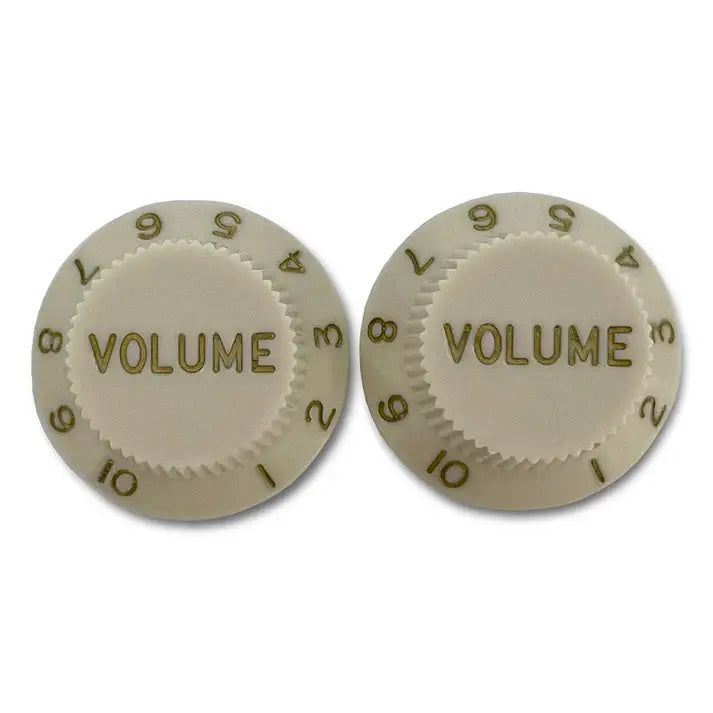 Plastic Volume Knobs for Stratocaster® - Parchment / Pack of 2