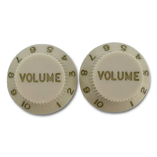 Plastic Volume Knobs for Stratocaster® - Parchment / Pack of 2