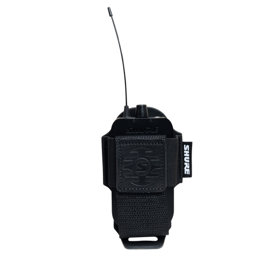 Shure Premium Black Leather Wireless Bodypack Transmitter Pouch