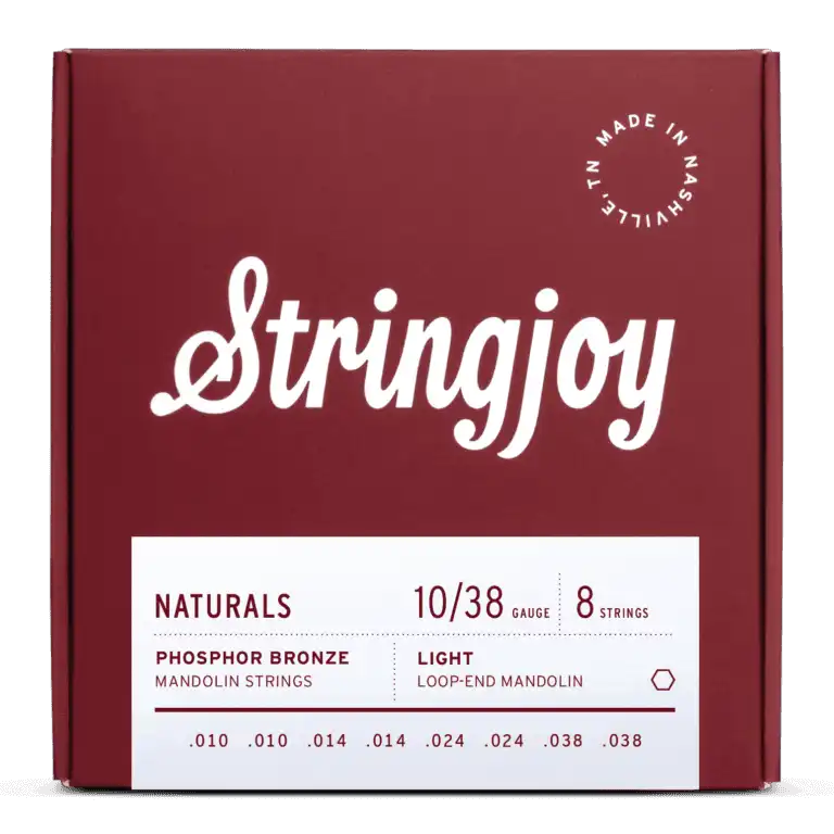 Stringjoy 10-38 Light Gauge Naturals - Phosphor Bronze Mandolin Strings