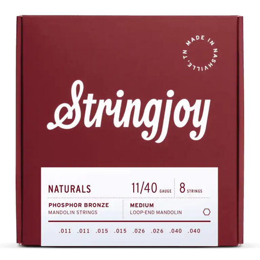 Stringjoy 11-40 Medium Gauge Naturals - Phosphor Bronze Mandolin Strings