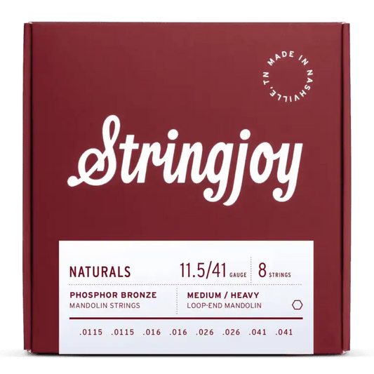 Stringjoy 11.5-41 Medium / Heavy Gauge Naturals - Phosphor Bronze Mandolin Strings