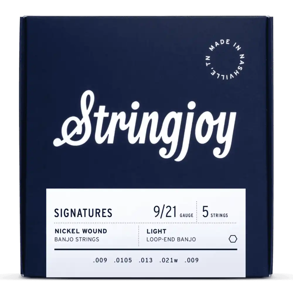 Stringjoy 9-21 Light Gauge Signatures - 5 String Nickel Wound Banjo Strings