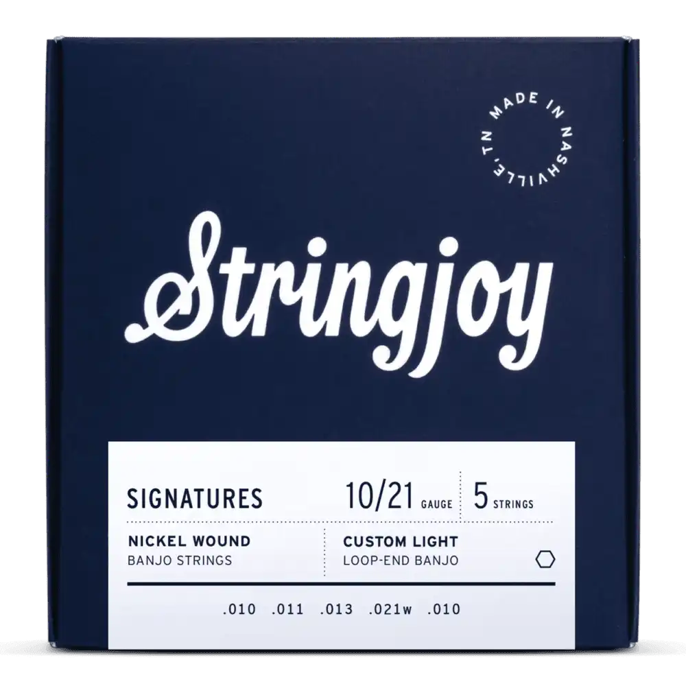 Stringjoy 10-21 Custom Light Gauge Signatures - 5 String Nickel Wound Banjo Strings