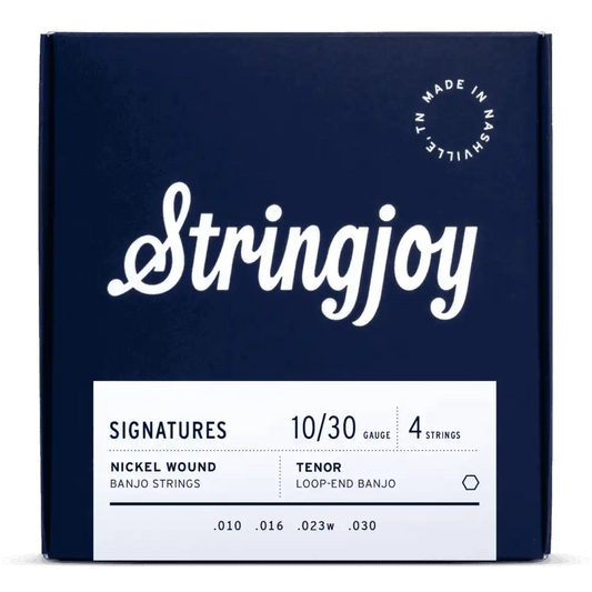 Stringjoy 10-30 Tenor Gauge Signatures - 4 String Nickel Wound Banjo Strings