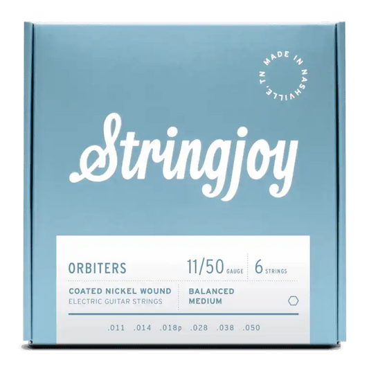 Stringjoy 11-50 Balanced Medium Gauge Orbiters - Coated Nickel Electric Guitar Strings