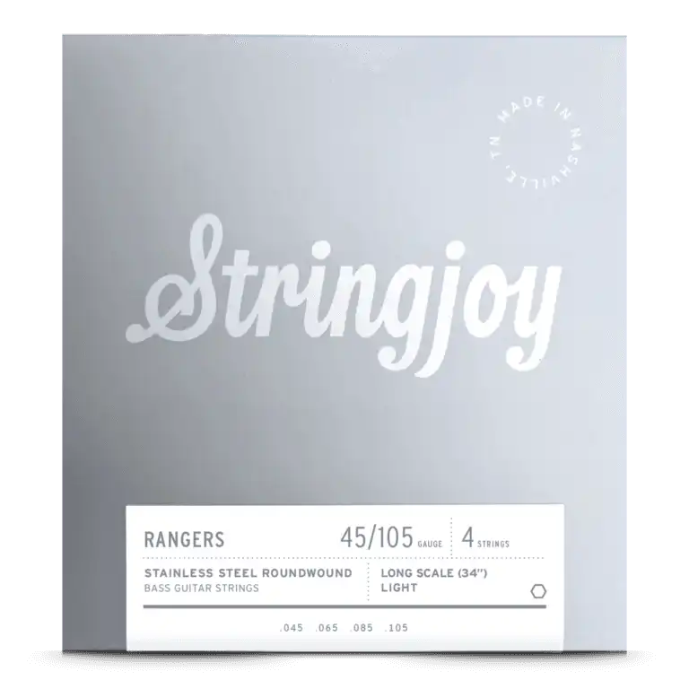 Stringjoy Rangers | Light Gauge (45-105) 4 String Long Scale Stainless Steel Bass Guitar Strings