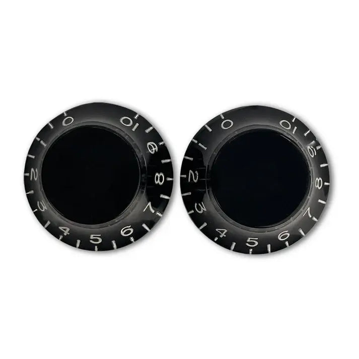 Set of 2 Left Handed Vintage-style Bell Knobs - Black / Standard / Pack of 2