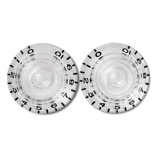 Set of 2 Vintage-style Bell Knobs - Clear / Standard / Pack of 2