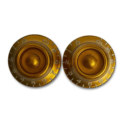 Set of 2 Vintage-style Bell Knobs - Gold / Standard / Pack of 2