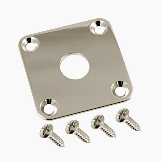 Square Jackplate for Les Paul Nickel - Nickel (metal)