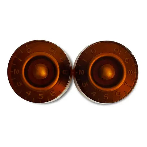 Vintage-style Speed Knobs - Amber / Standard / Pack of 2
