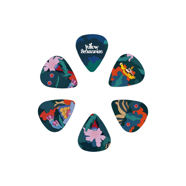 D'Addario Beatles Yellow Submarine 55th Anniversary Guitar Picks, Under the Sea, Medium Gauge (.70mm), 15-Pack