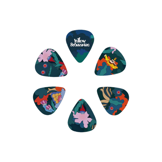 D'Addario Beatles Yellow Submarine 55th Anniversary Guitar Picks, Under the Sea, Medium Gauge (.70mm), 15-Pack
