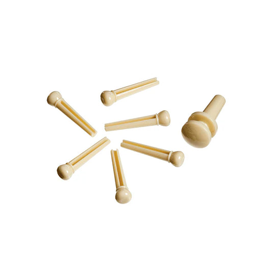 Planet Waves Injected Molded Bridge Pins With End Pin, Set Of 7, Ivory