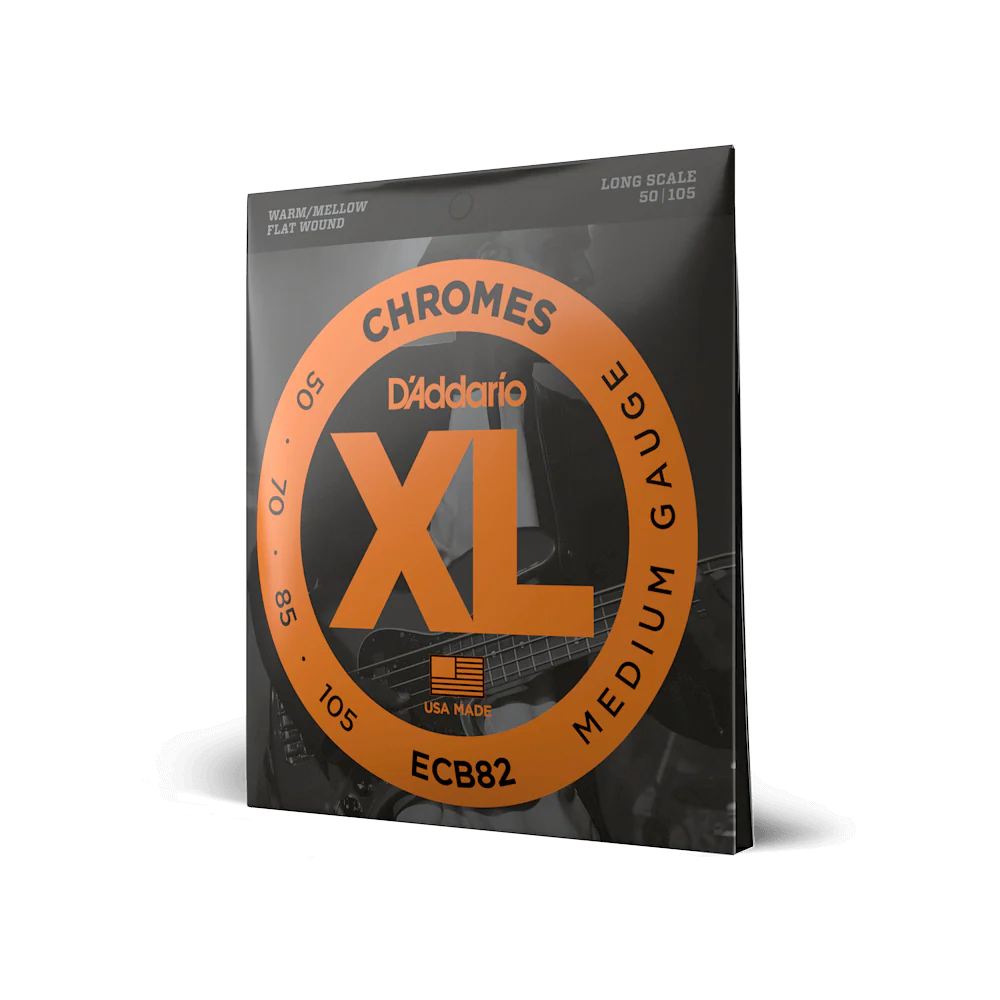 D'Addario ECB82 Chromes Bass Guitar Strings, Medium, 50-105, Long Scale