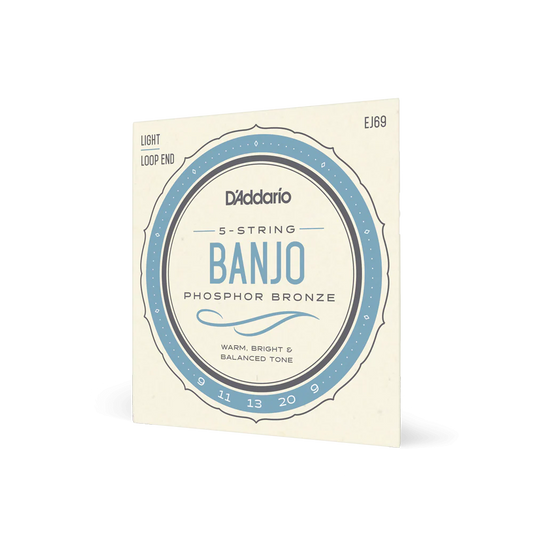 D'Addario EJ69 5-String Banjo Strings, Phosphor Bronze Light, 9-20
