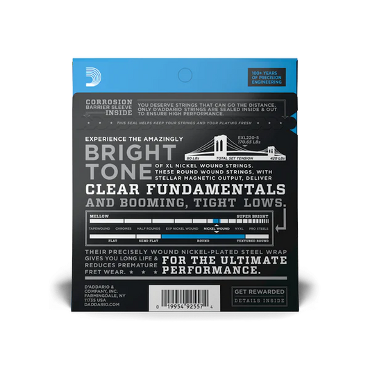 D'Addario EXL220-5 5-String Nickel Wound Bass Guitar Strings, Super Light, 40-12...