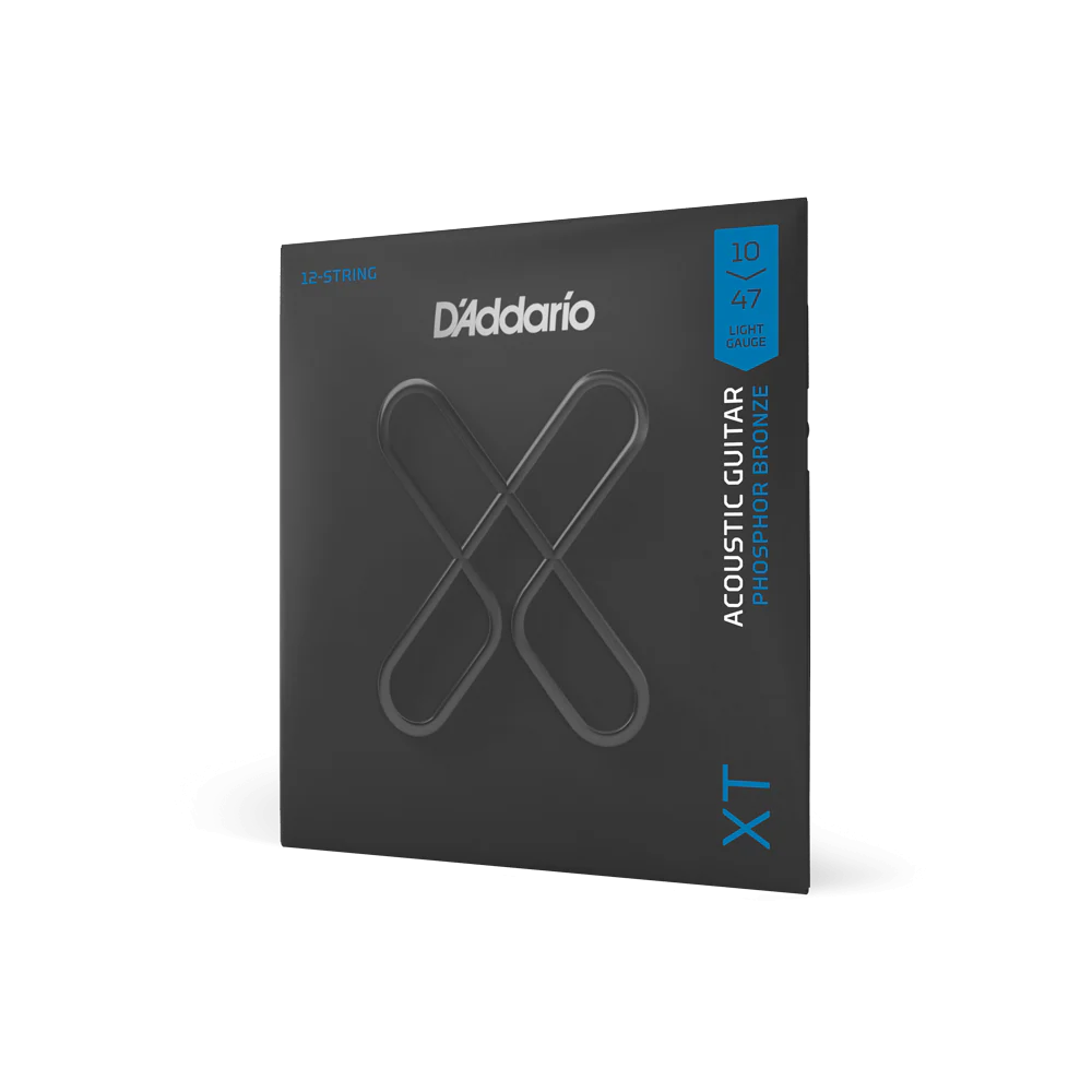 D'Addario XTAPB1047-12 XT Phosphor Bronze Acoustic Guitar Strings, 12-String Lig...