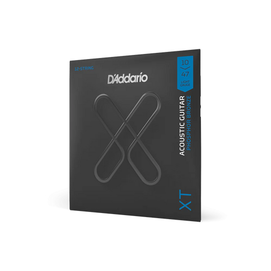 D'Addario XTAPB1047-12 XT Phosphor Bronze Acoustic Guitar Strings, 12-String Lig...